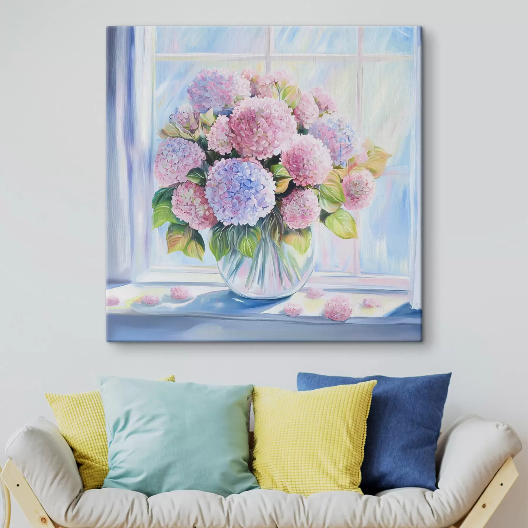 murales de pared Ramo de flores en la ventana s44210