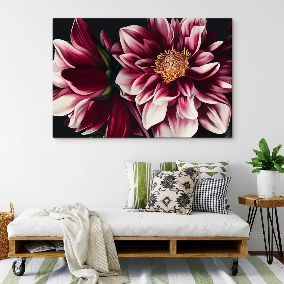 murales de pared Gran flor rosa s44215