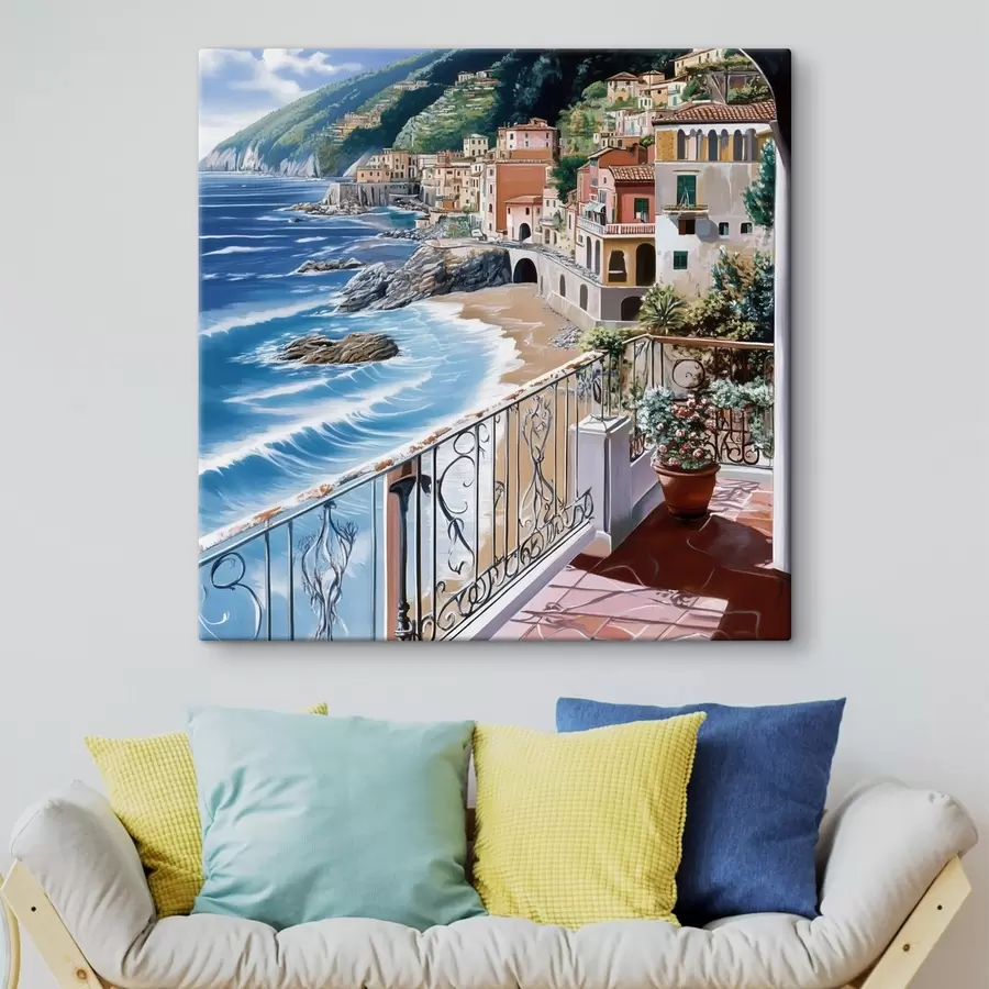 murales de pared Ciudad junto al mar s44220