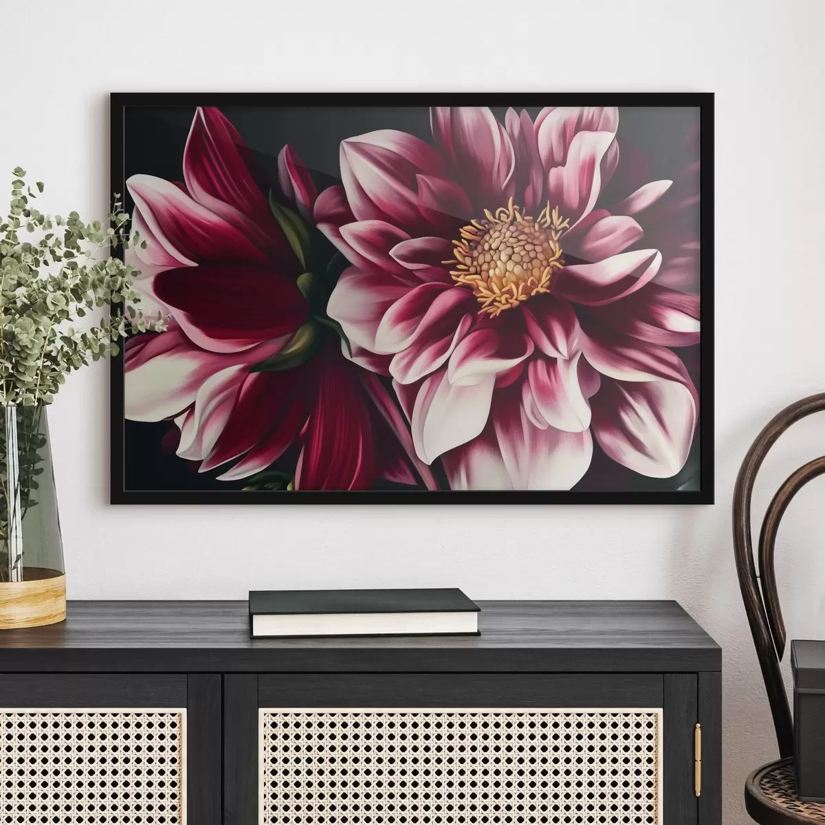 Poster Gran flor rosa f44215