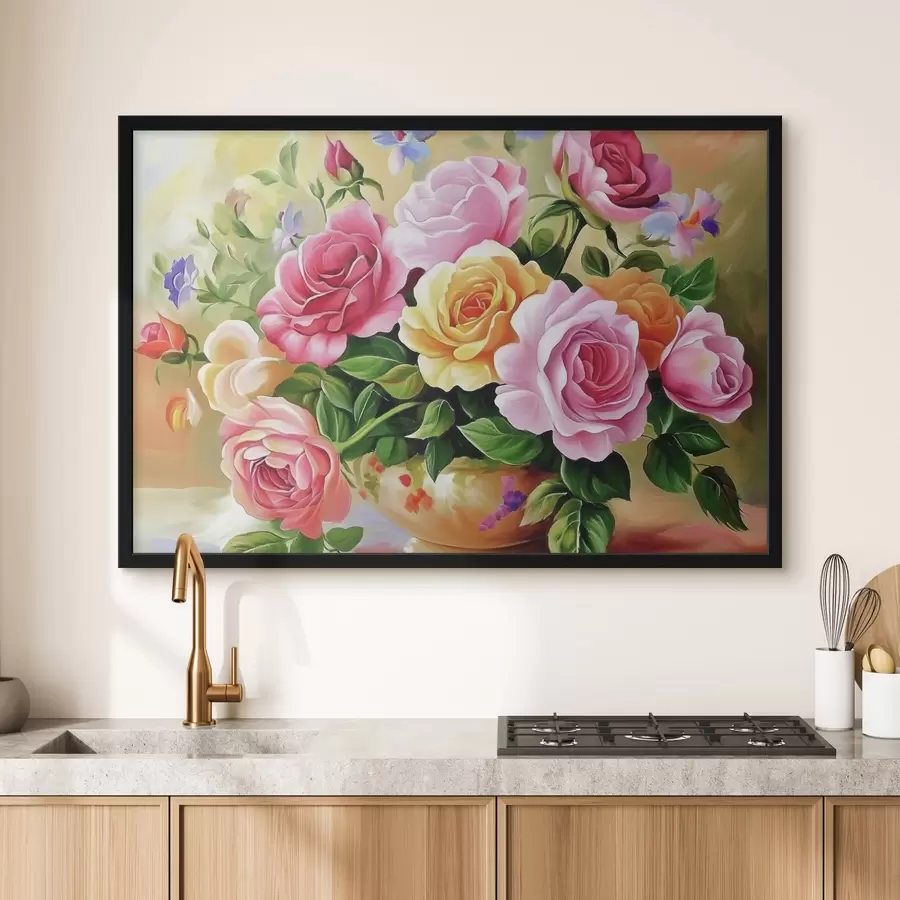 murales de pared Exuberante ramo de flores brillantes f44217