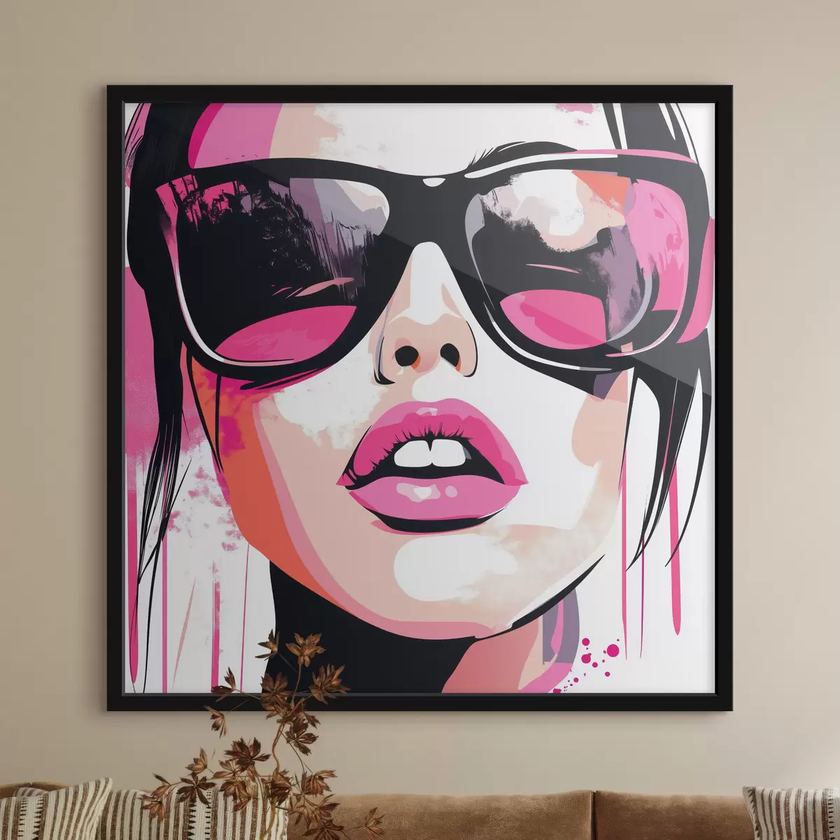 Poster Retrato de una chica con gafas f44219