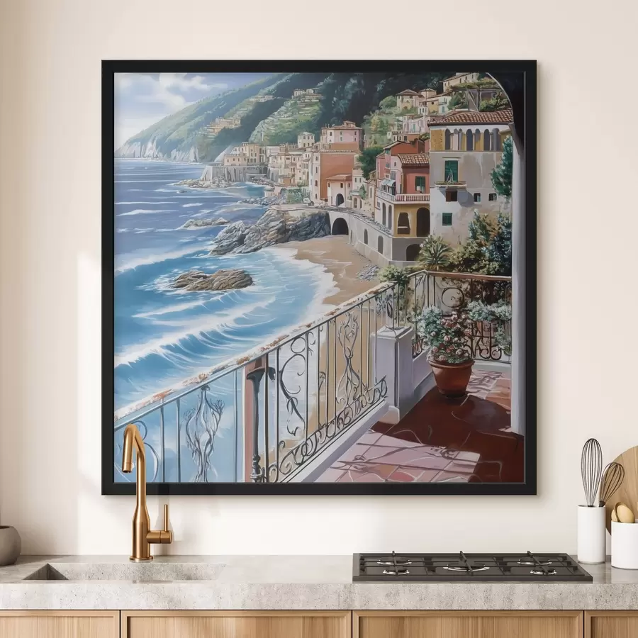 murales de pared Ciudad junto al mar f44220