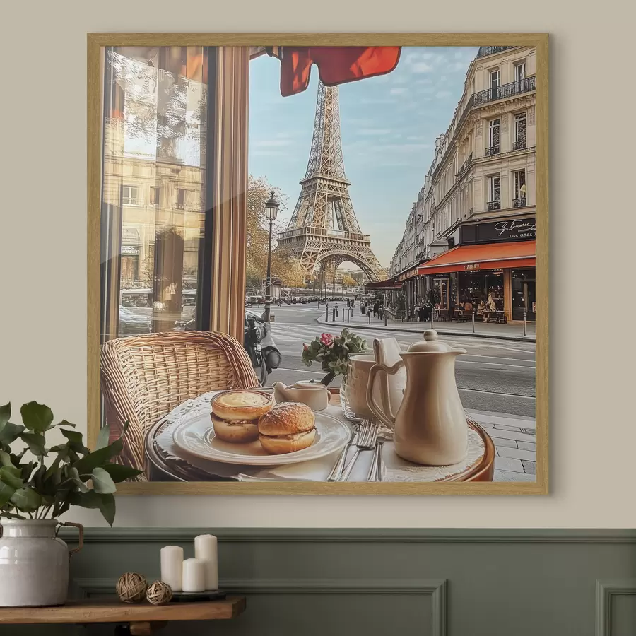 murales de pared Desayuno en París f44224