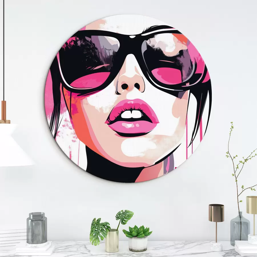 murales de pared Retrato de una chica con gafas r44219