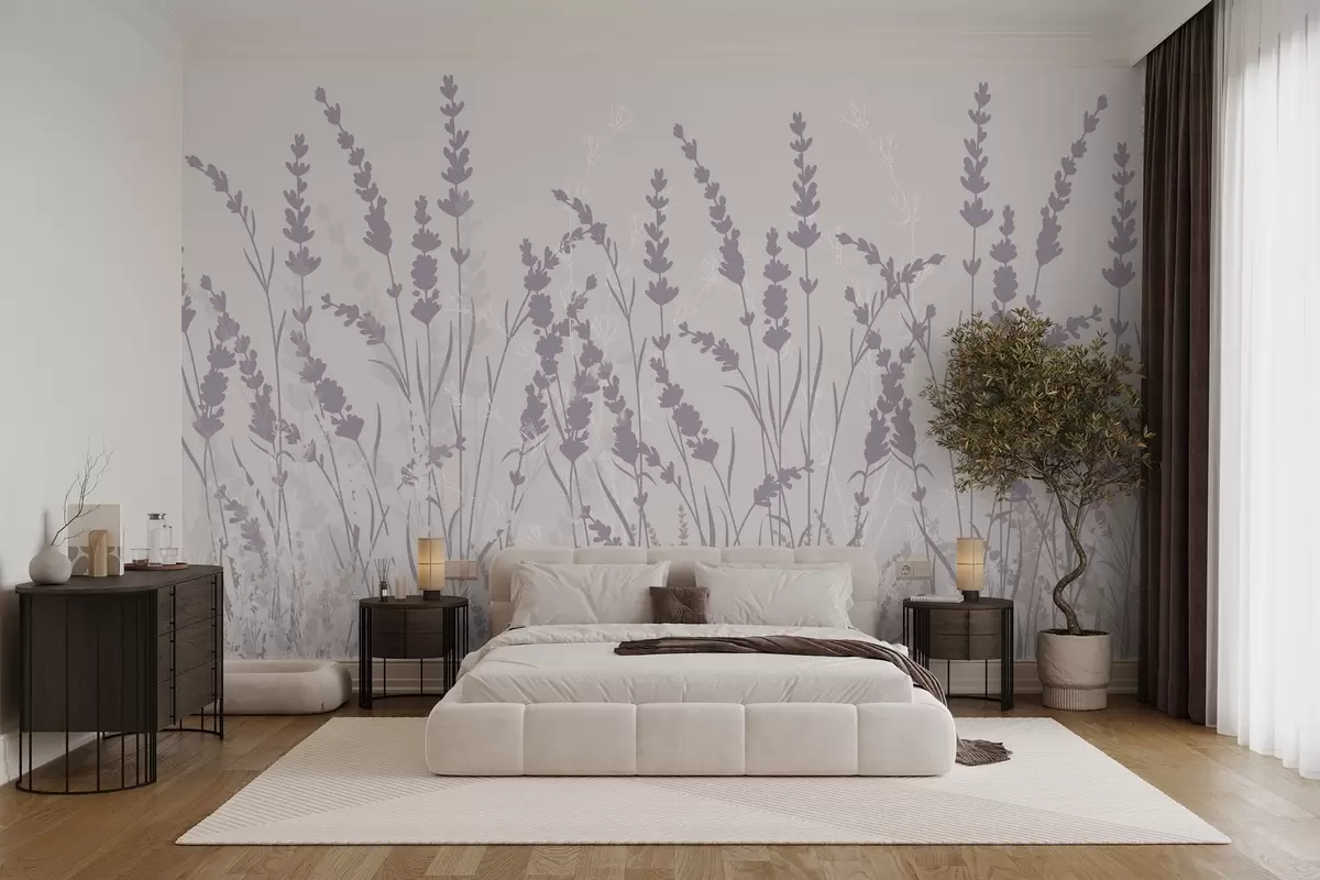 murales de pared Hierbas y flores silvestres w03874v1