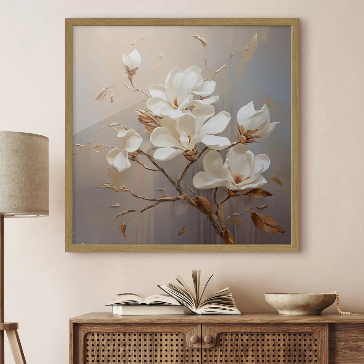 Poster Magnolias en tonos cálidos f43896