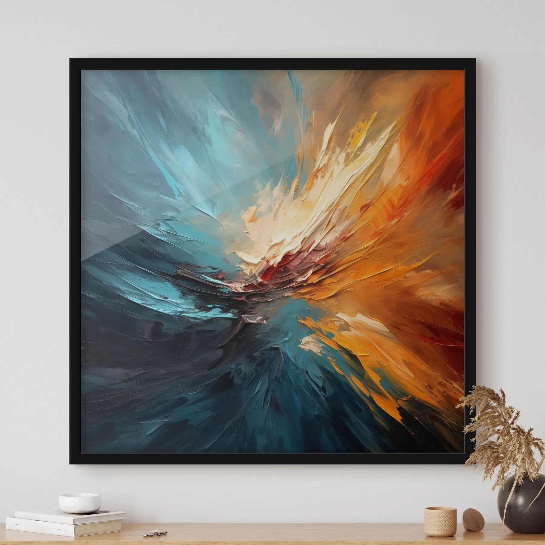 murales de pared Remolino abstracto de colores f44042