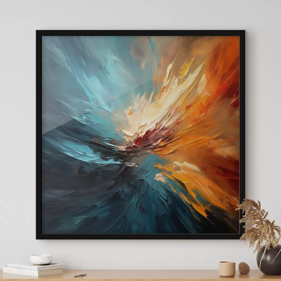 murales de pared Remolino abstracto de colores f44042