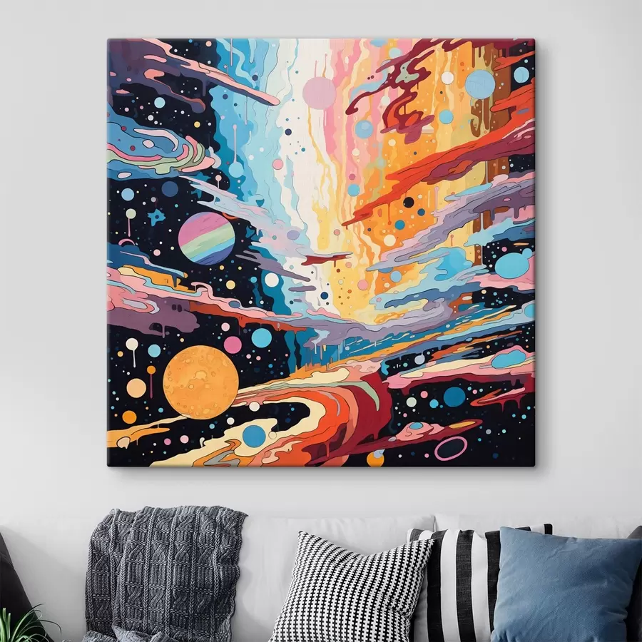 murales de pared Universo en movimiento al estilo de la pintura abstracta s44238