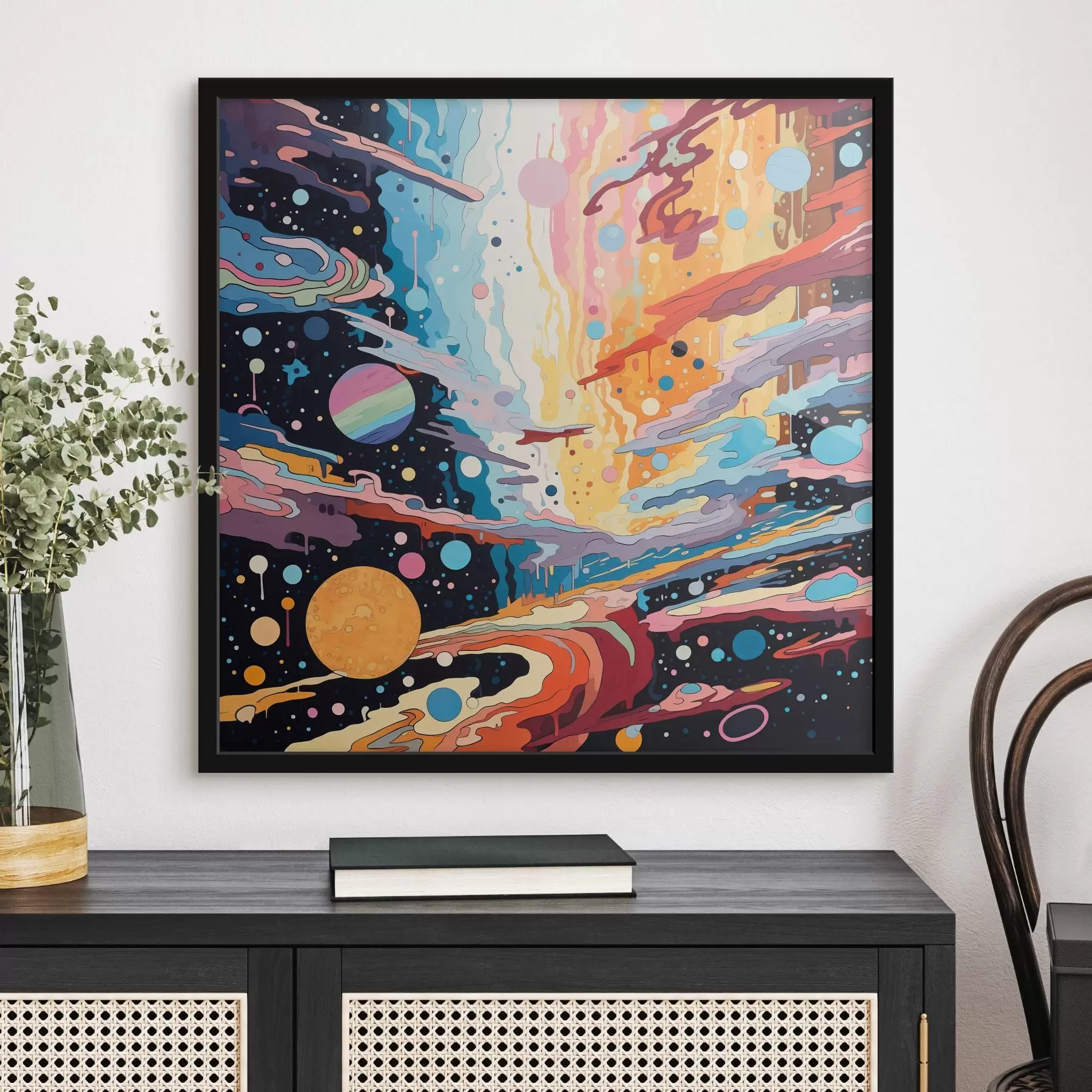 murales de pared Universo en movimiento al estilo de la pintura abstracta f44238