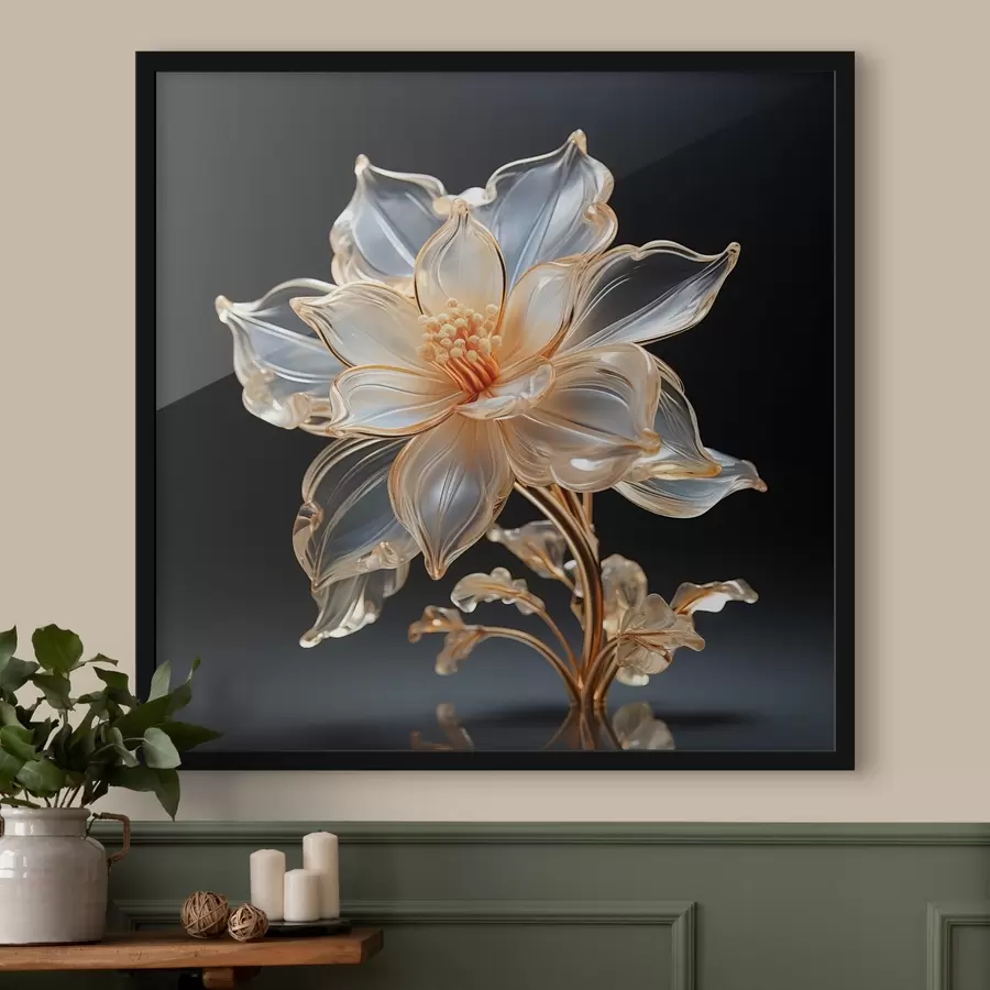 murales de pared Exquisita flor transparente de estilo minimalista f44251