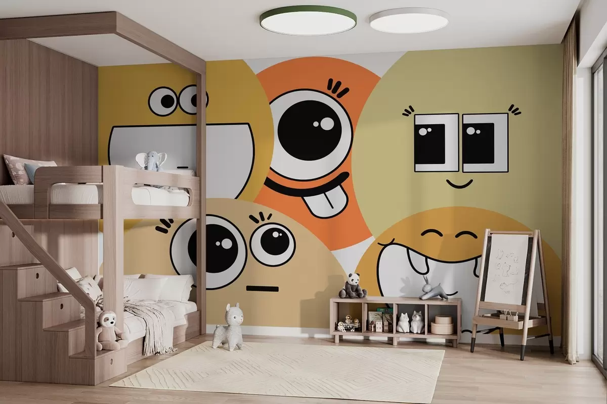 murales de pared Divertidos smileys w03896v1