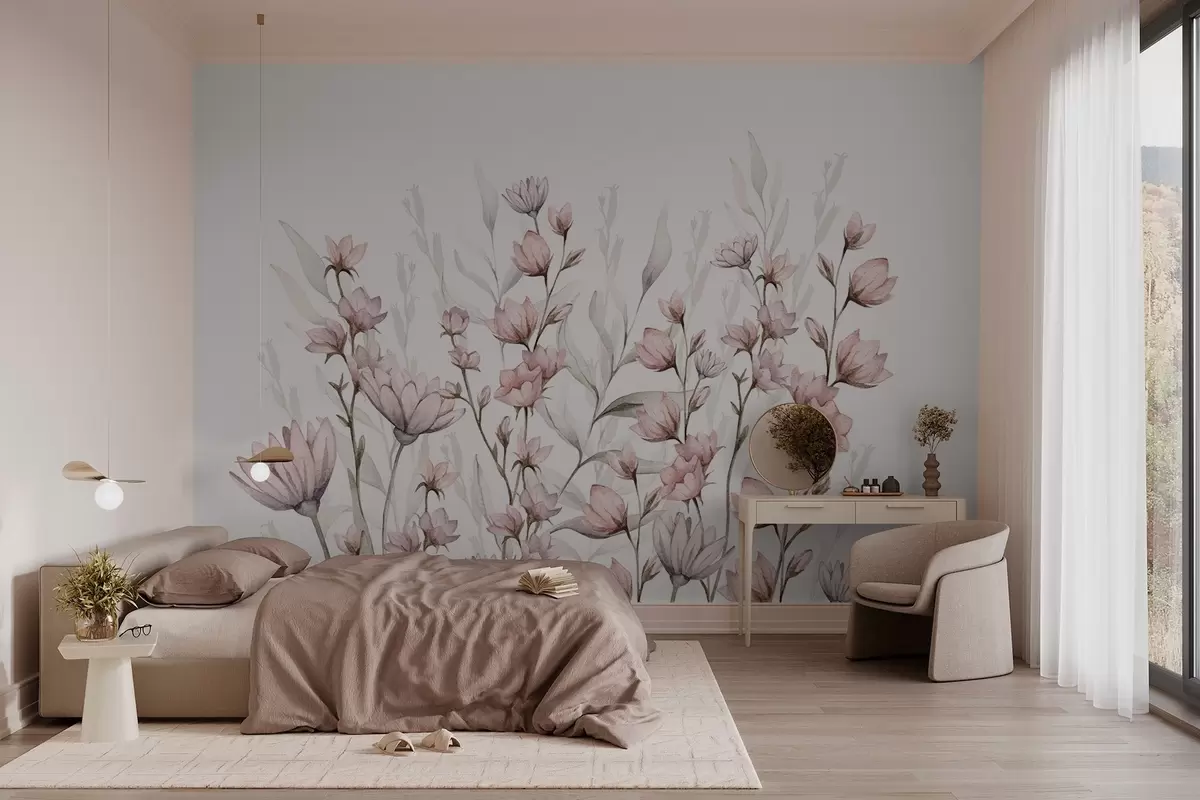 murales de pared flores silvestres w03907