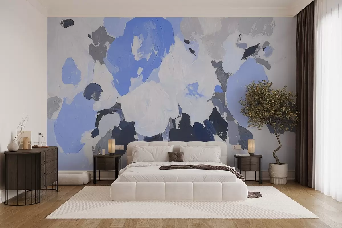 murales de pared Flores acrílicas abstractas w09070v2