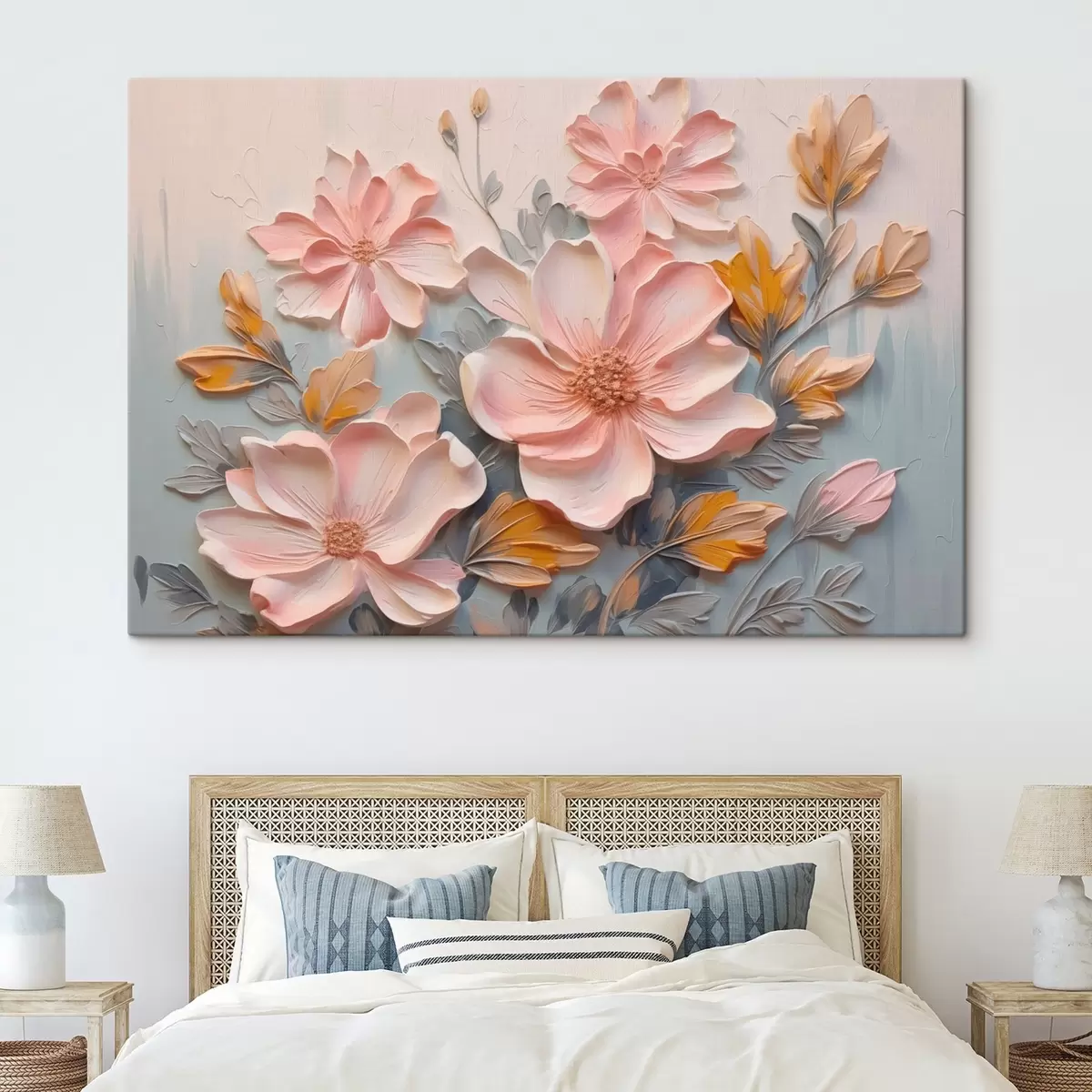 murales de pared Pintura imitación flores s44289