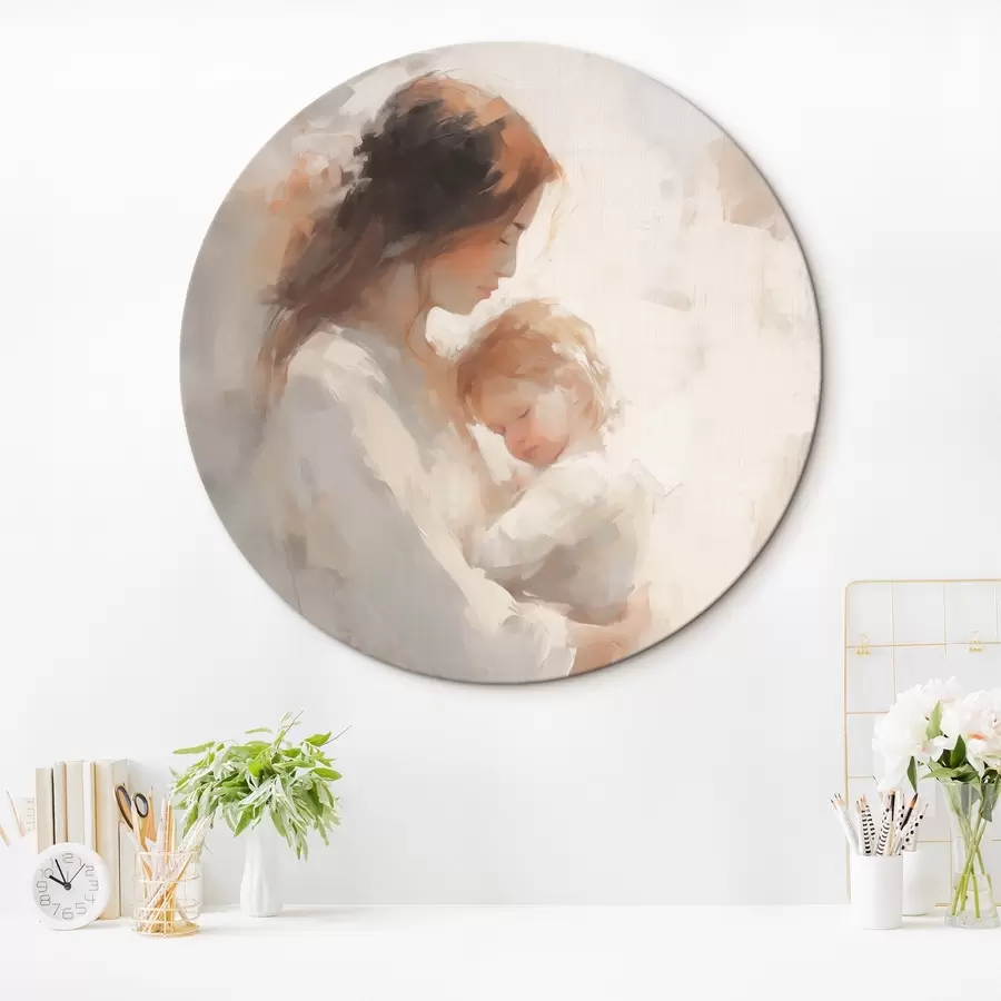 murales de pared Niña con un niño r44285