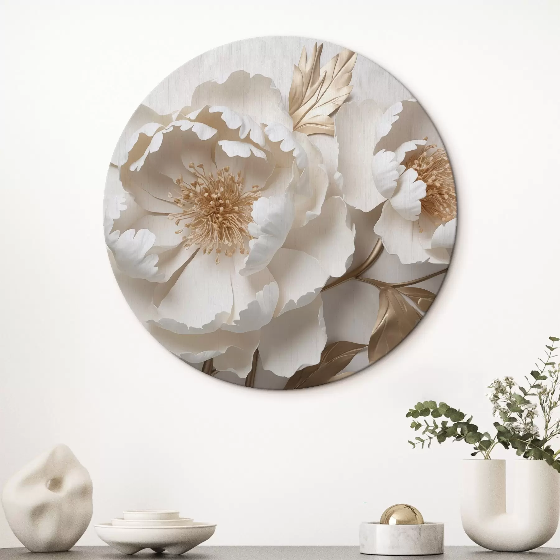murales de pared Flores blancas r44287
