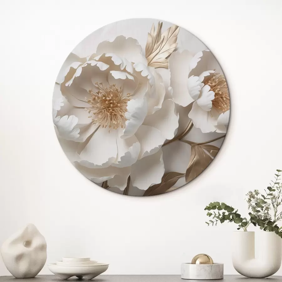 murales de pared Flores blancas r44287