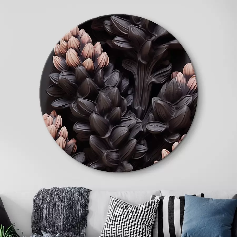 murales de pared Flores oscuras r44296