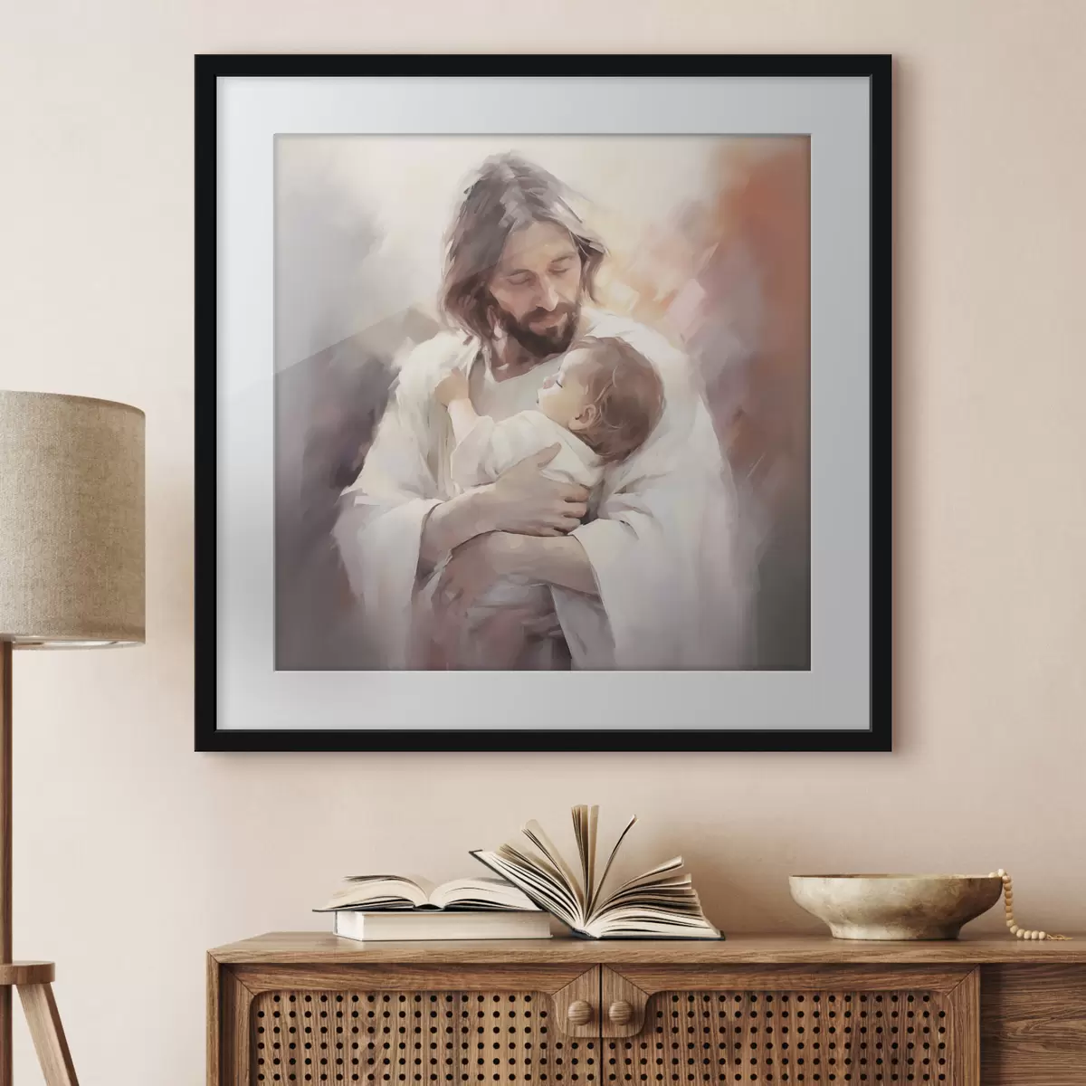 Poster Jesús con un niño f44283