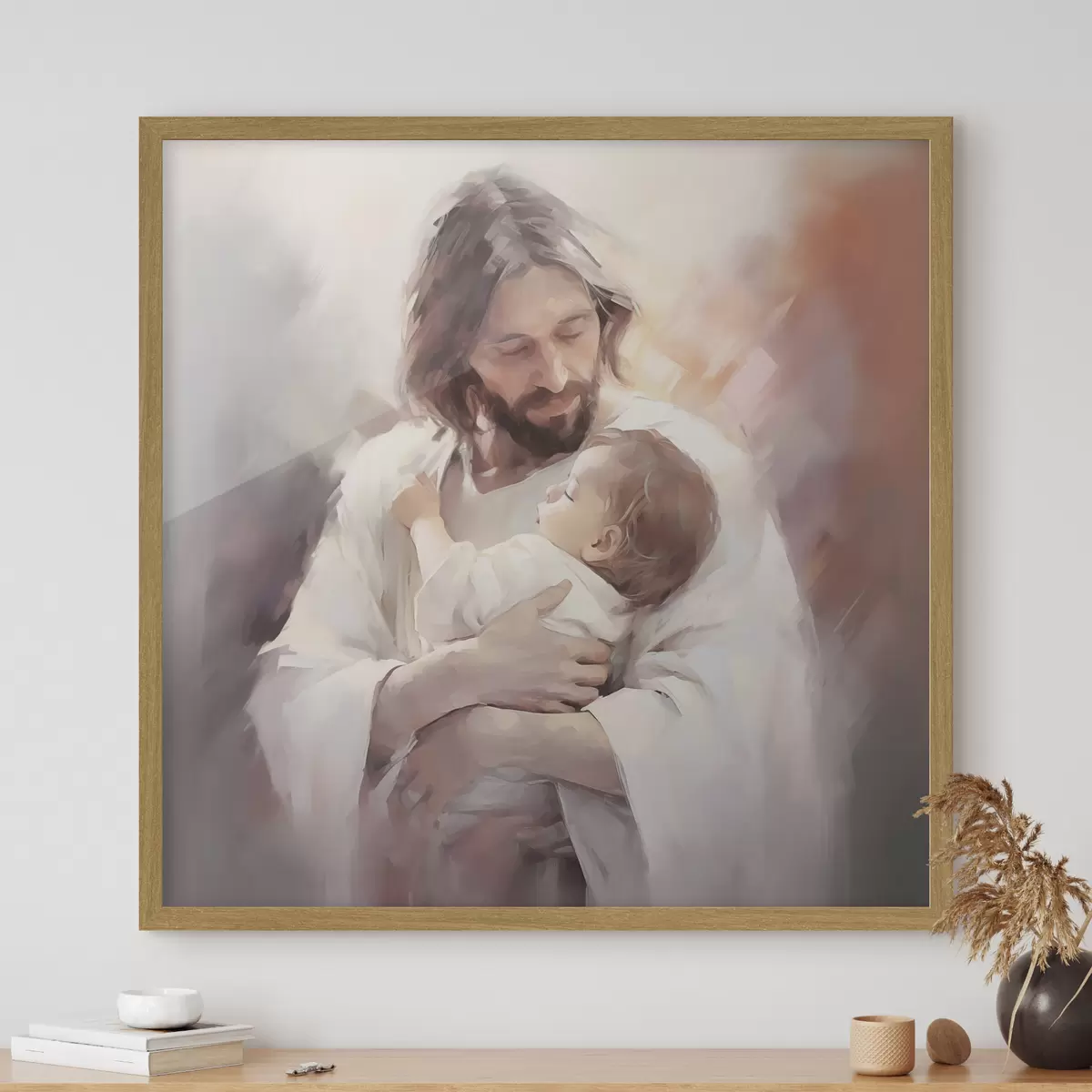 Poster Jesús con un niño f44283