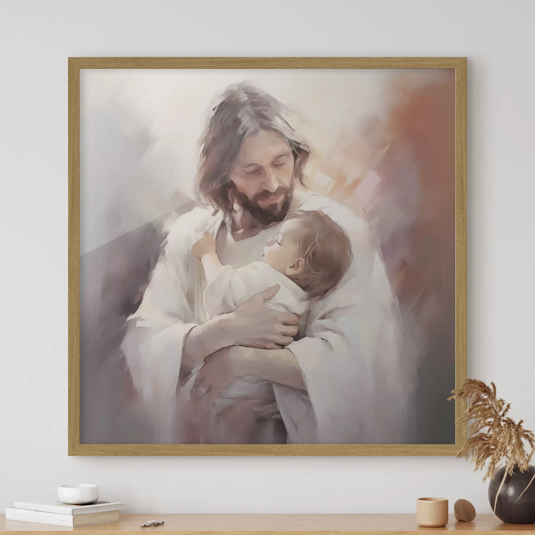 murales de pared Jesús con un niño f44283