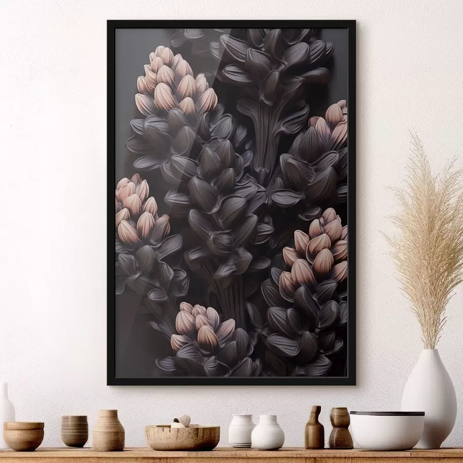 murales de pared Flores oscuras f44296