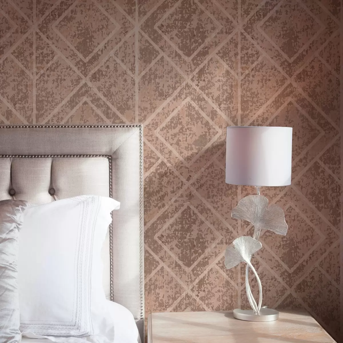 Papel pintado Rombos geométricos sobre fondo texturizado a00141