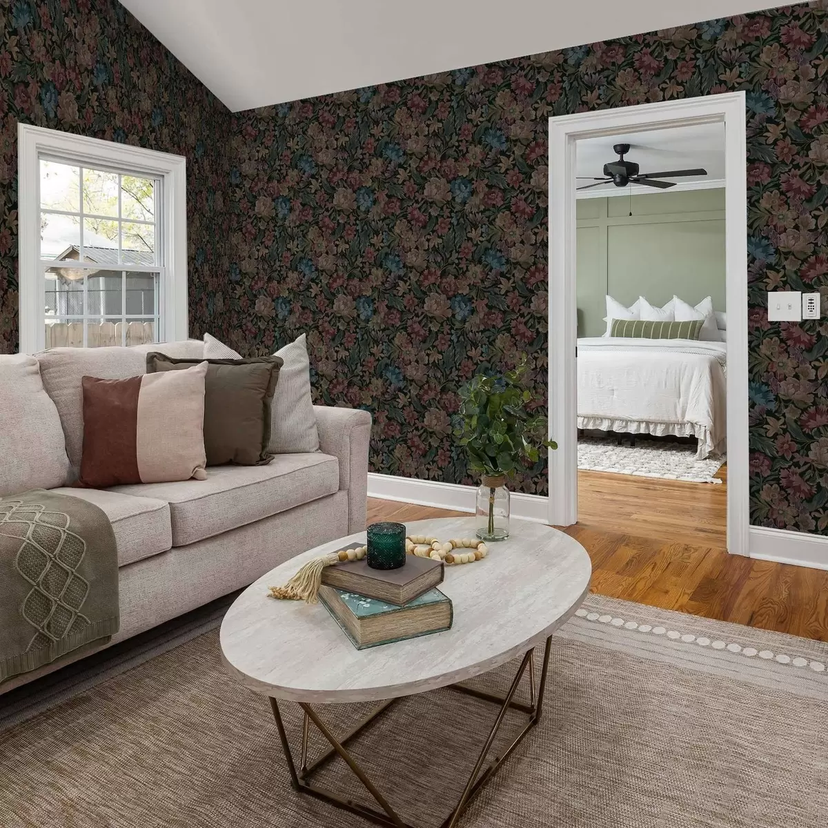 Papel pintado Textura de tapiz con flores de colores a00146