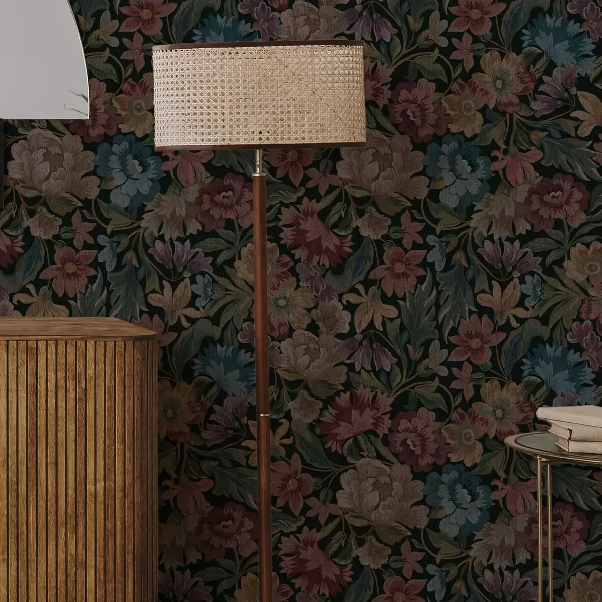 Papel pintado Textura de tapiz con flores de colores a00146