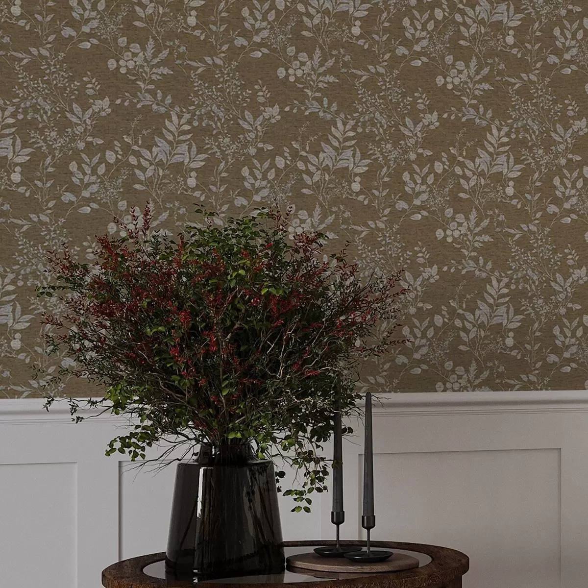 Papel pintado Plantas y ramas blancas a00166v1