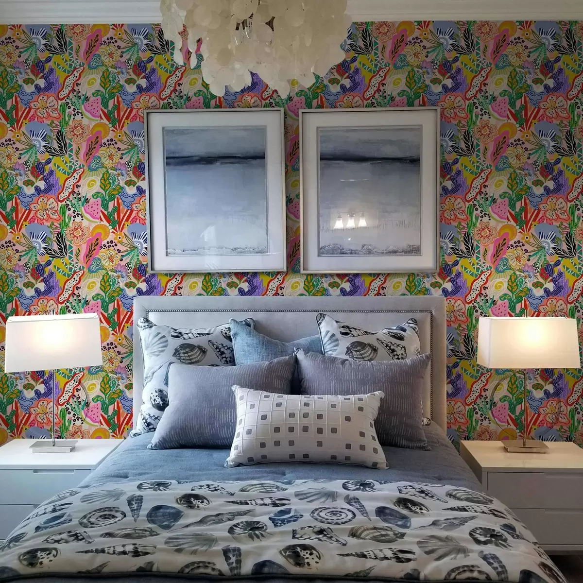 Papel pintado Estampado floral abstracto de estilo pop art a00167