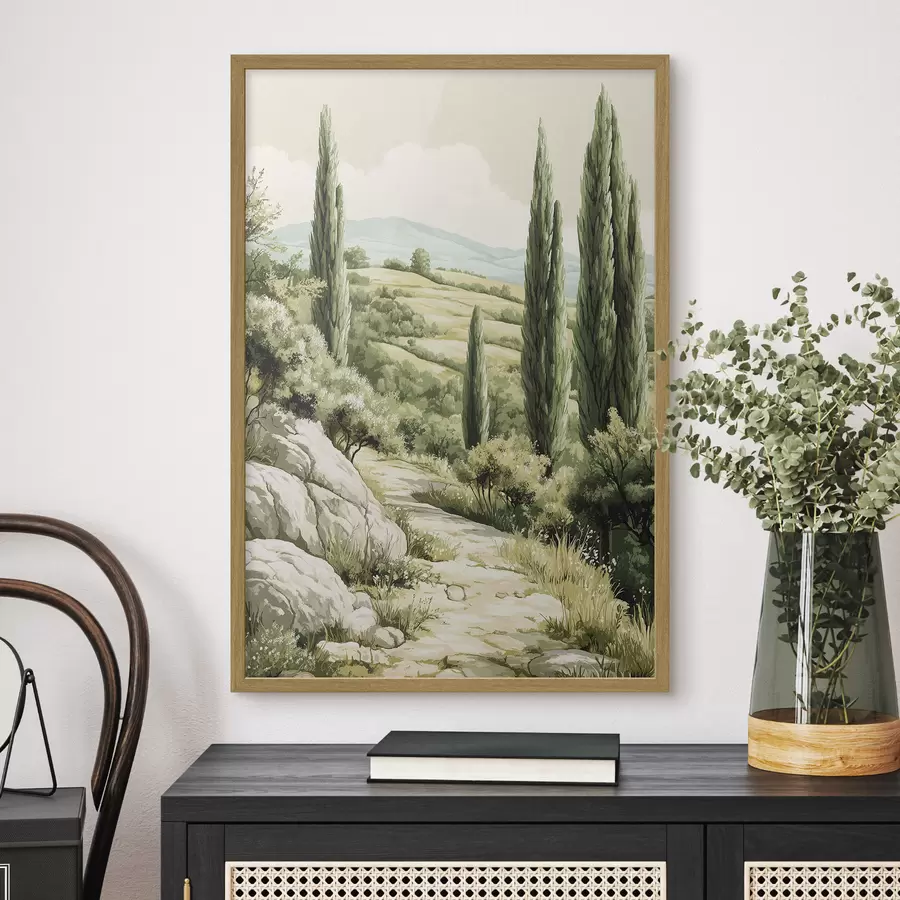 murales de pared Sendero de cipreses f44308