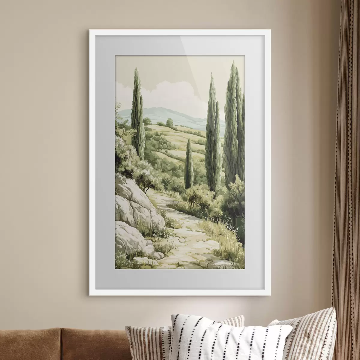Poster Sendero de cipreses f44308