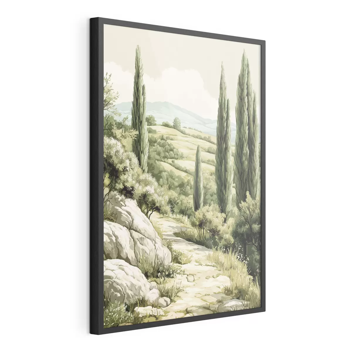 Poster Sendero de cipreses f44308