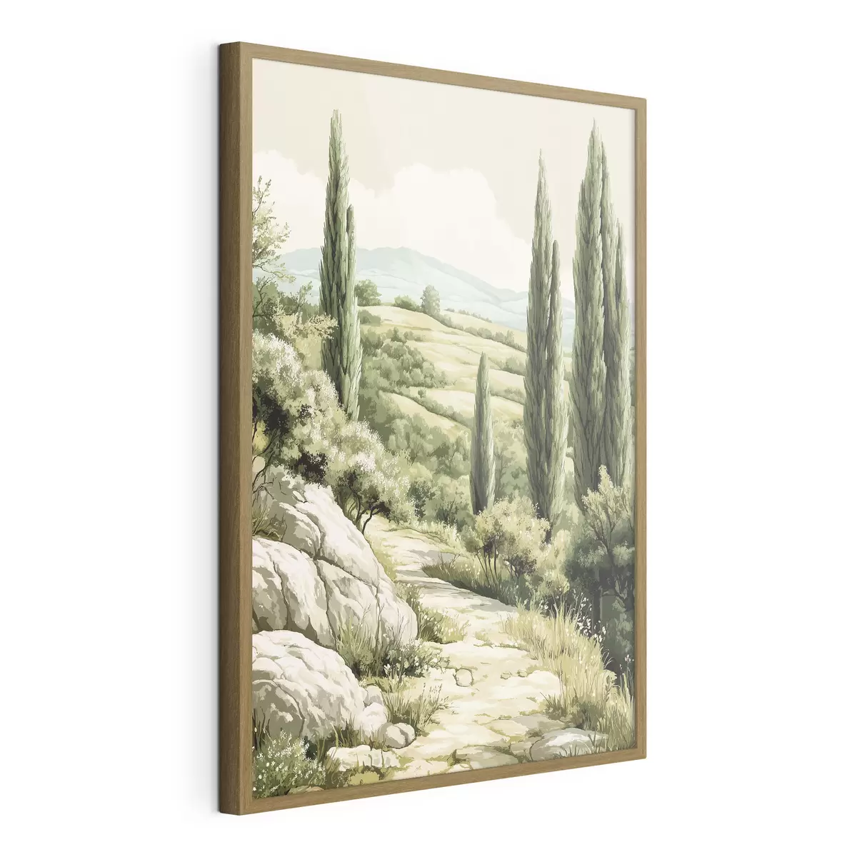 Poster Sendero de cipreses f44308