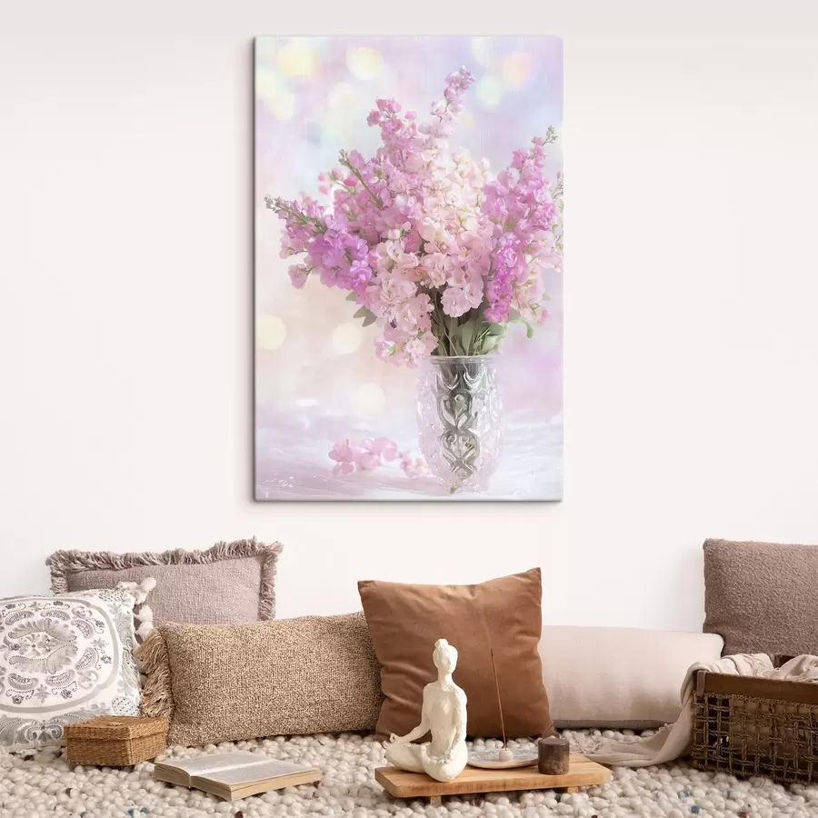 murales de pared Ramo rosa en jarrón s44315