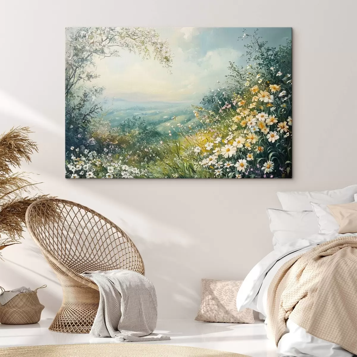 murales de pared Campos en flor en las montañas s44325