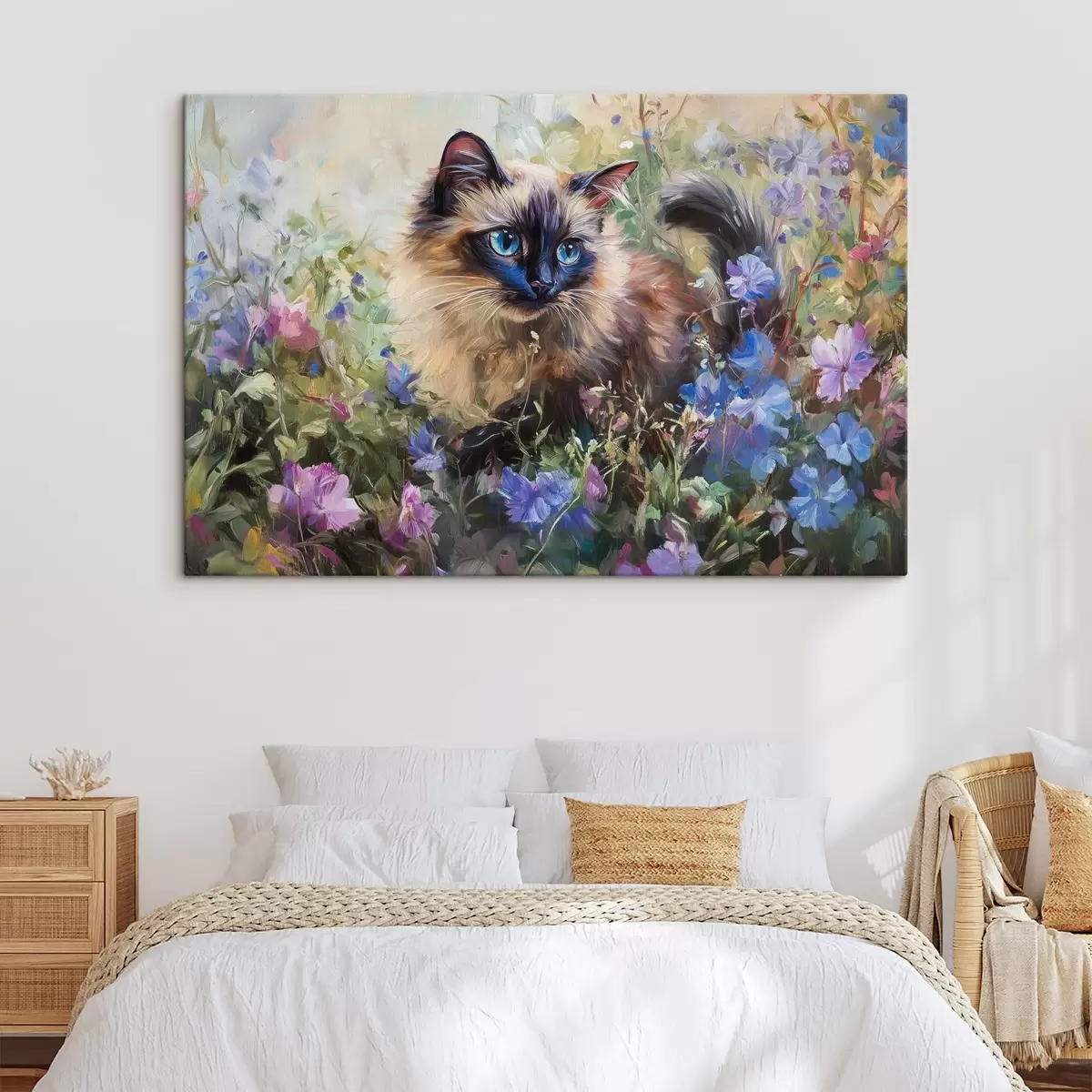 murales de pared Gatito en flores s44331
