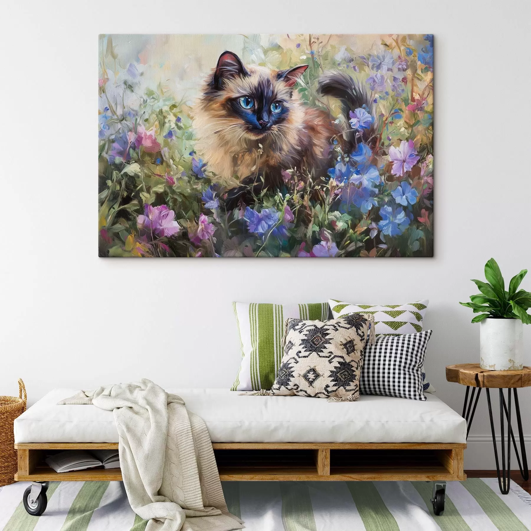 murales de pared Gatito en flores s44331