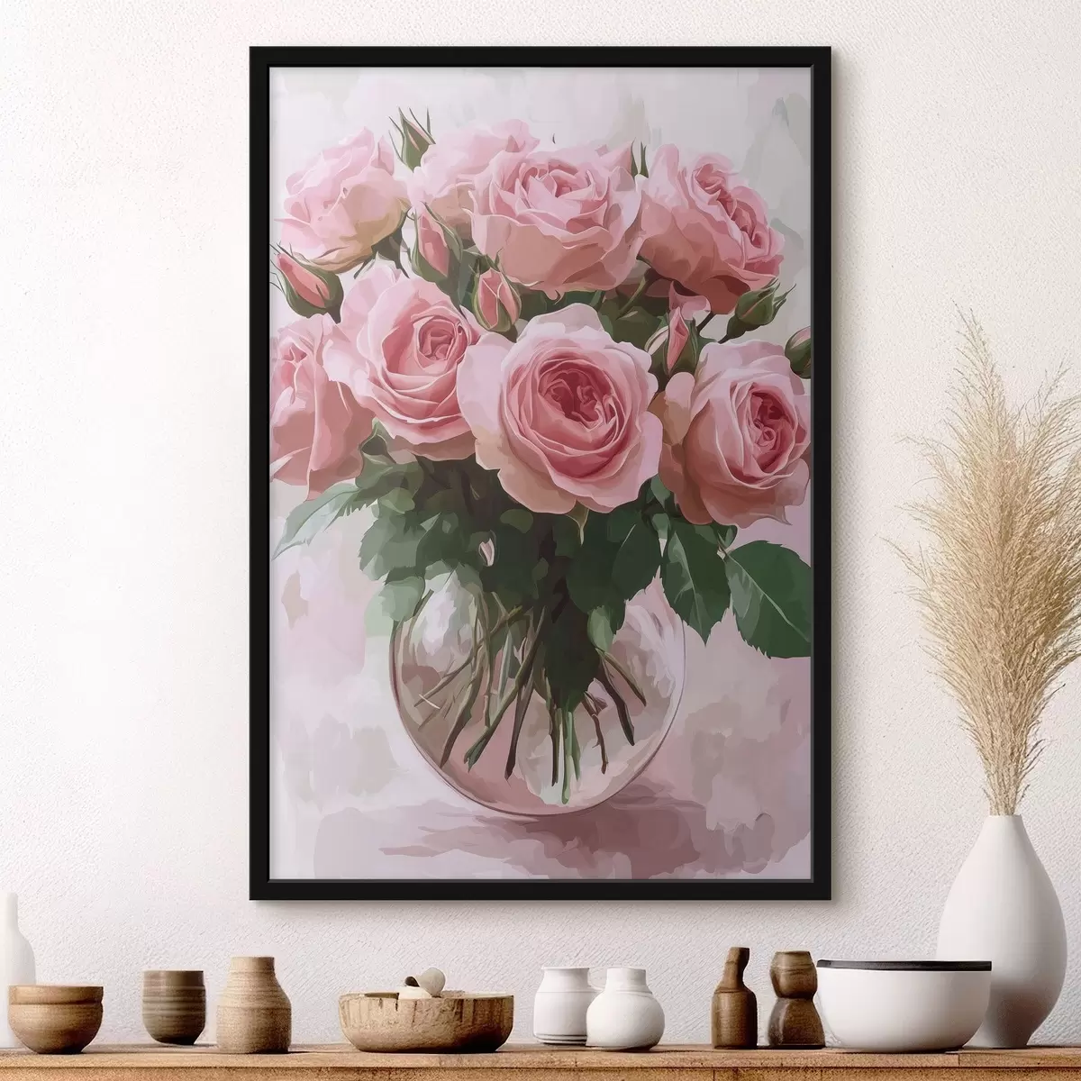 Poster Ramo de flores rosas f44321