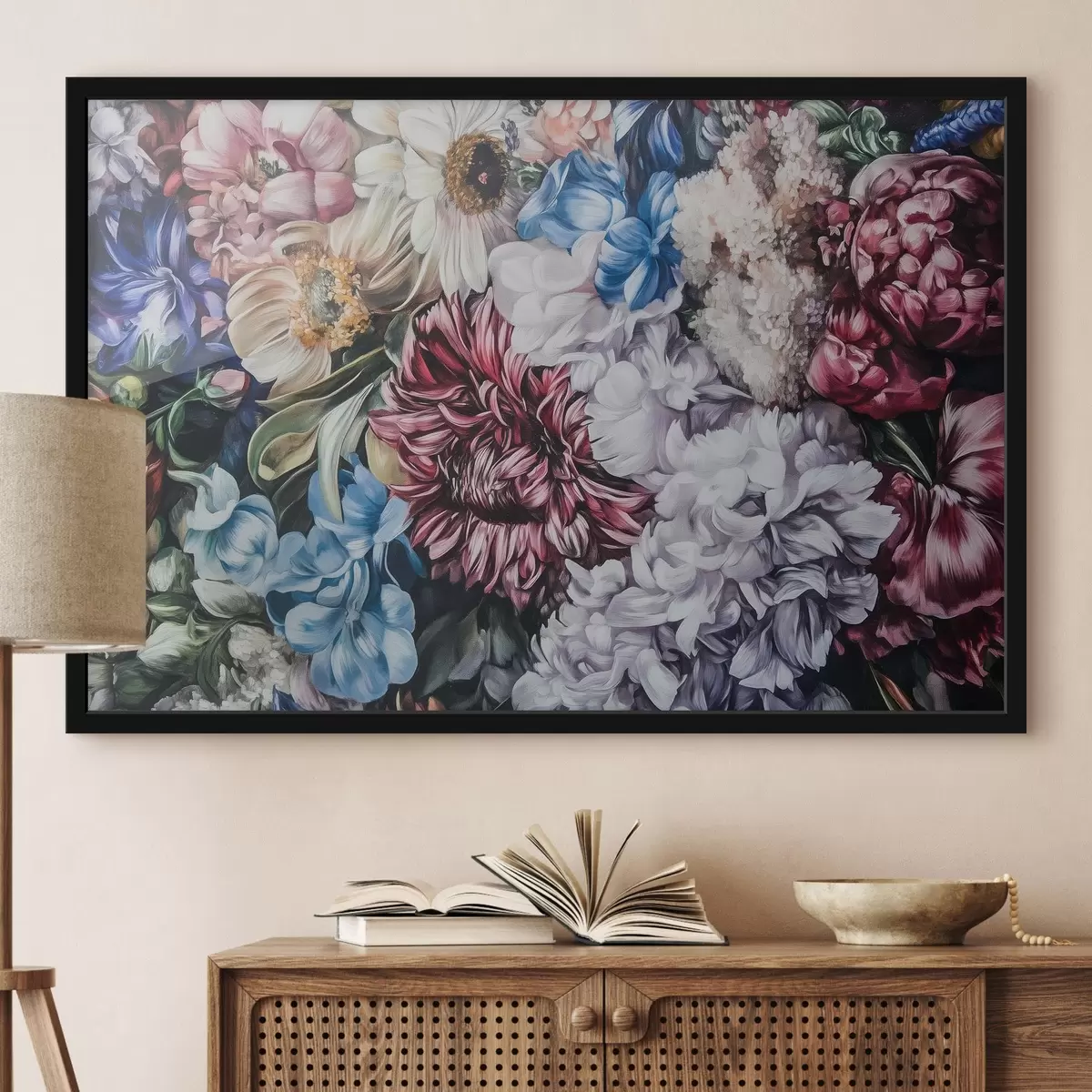 Poster Muchas flores de colores f44322