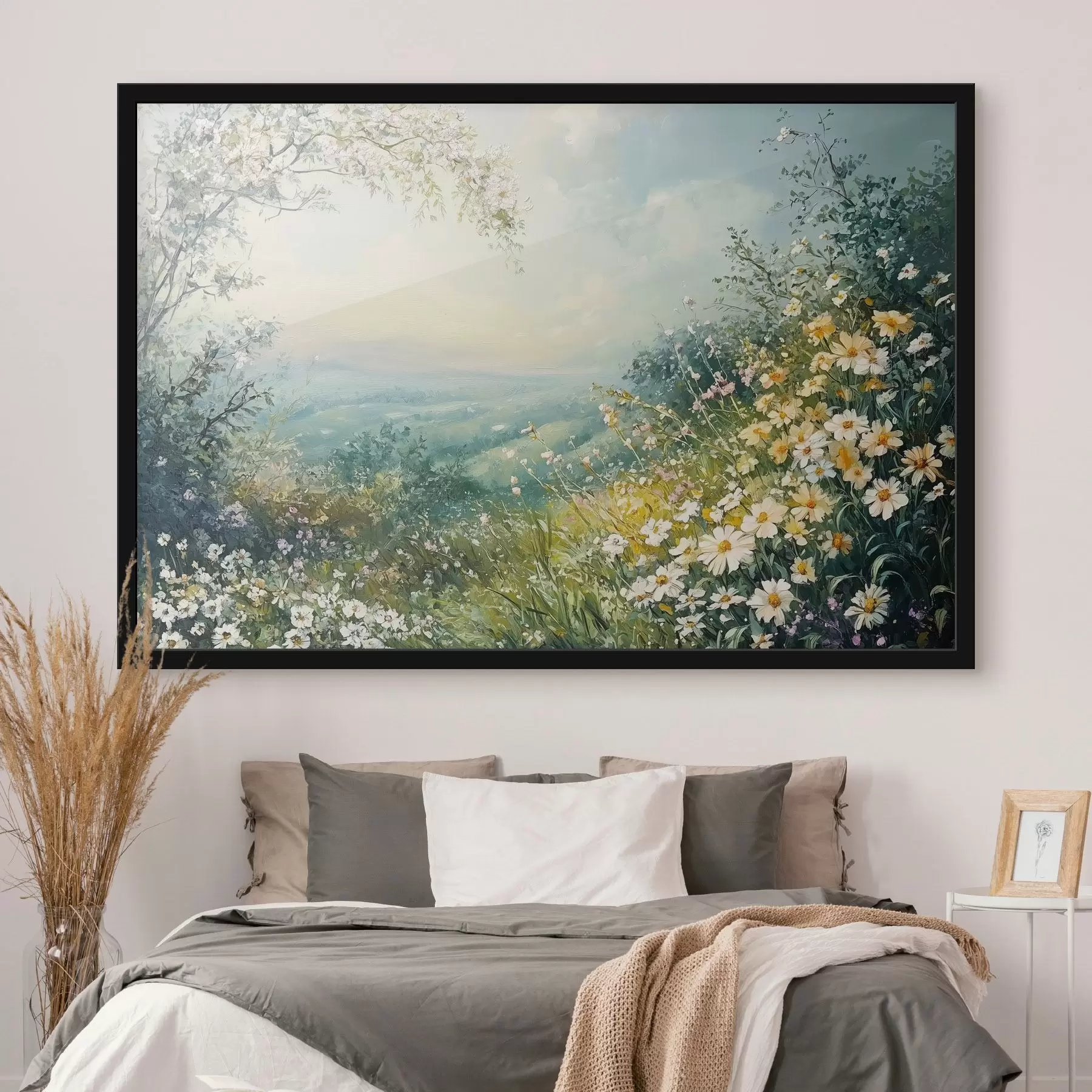 murales de pared Campos en flor en las montañas f44325