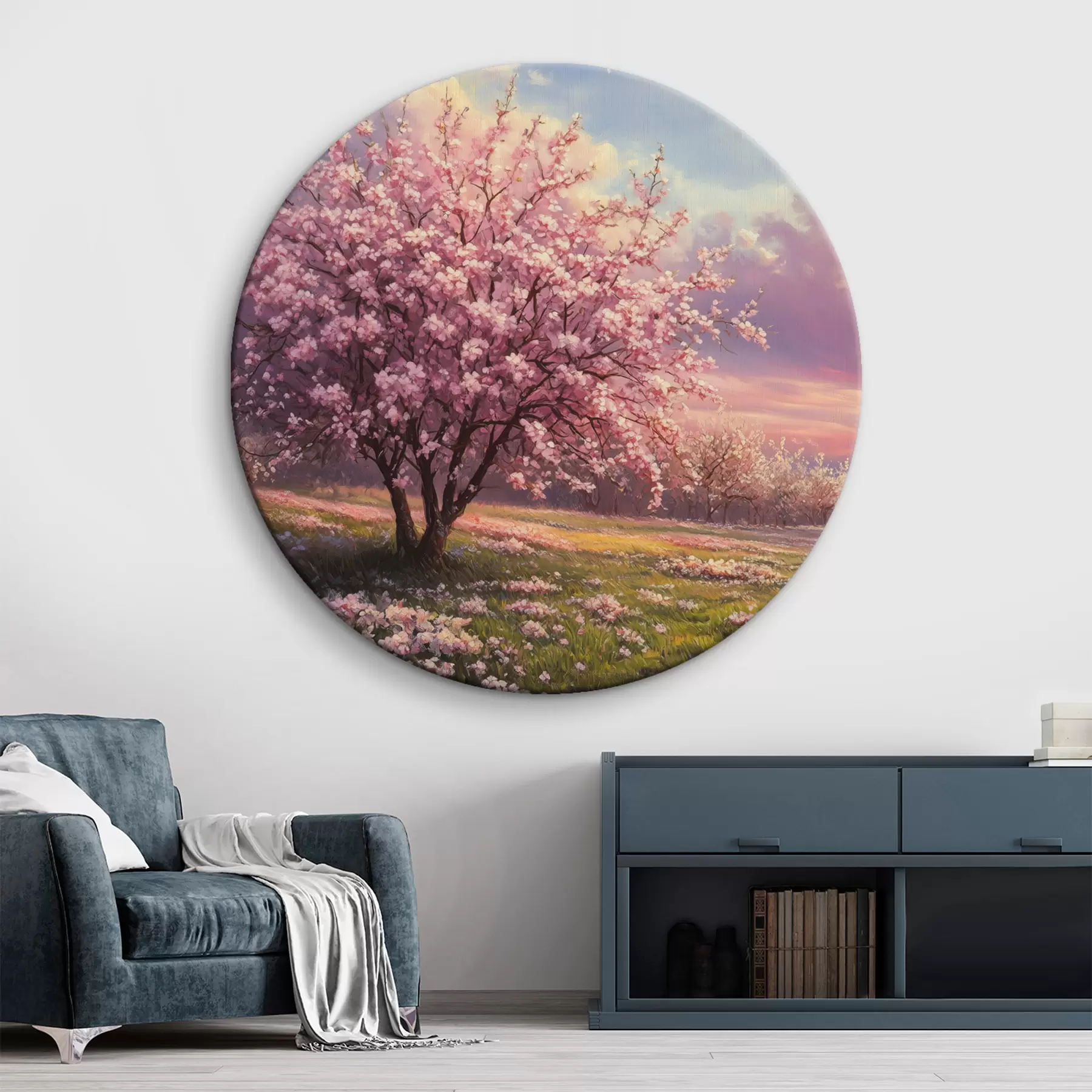murales de pared Árboles rosas en flor r44324