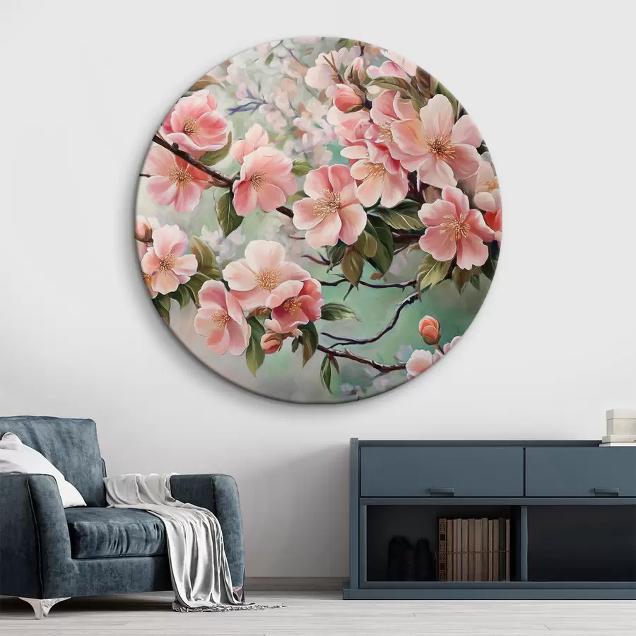 murales de pared Ramas de árboles rosas en flor r44327