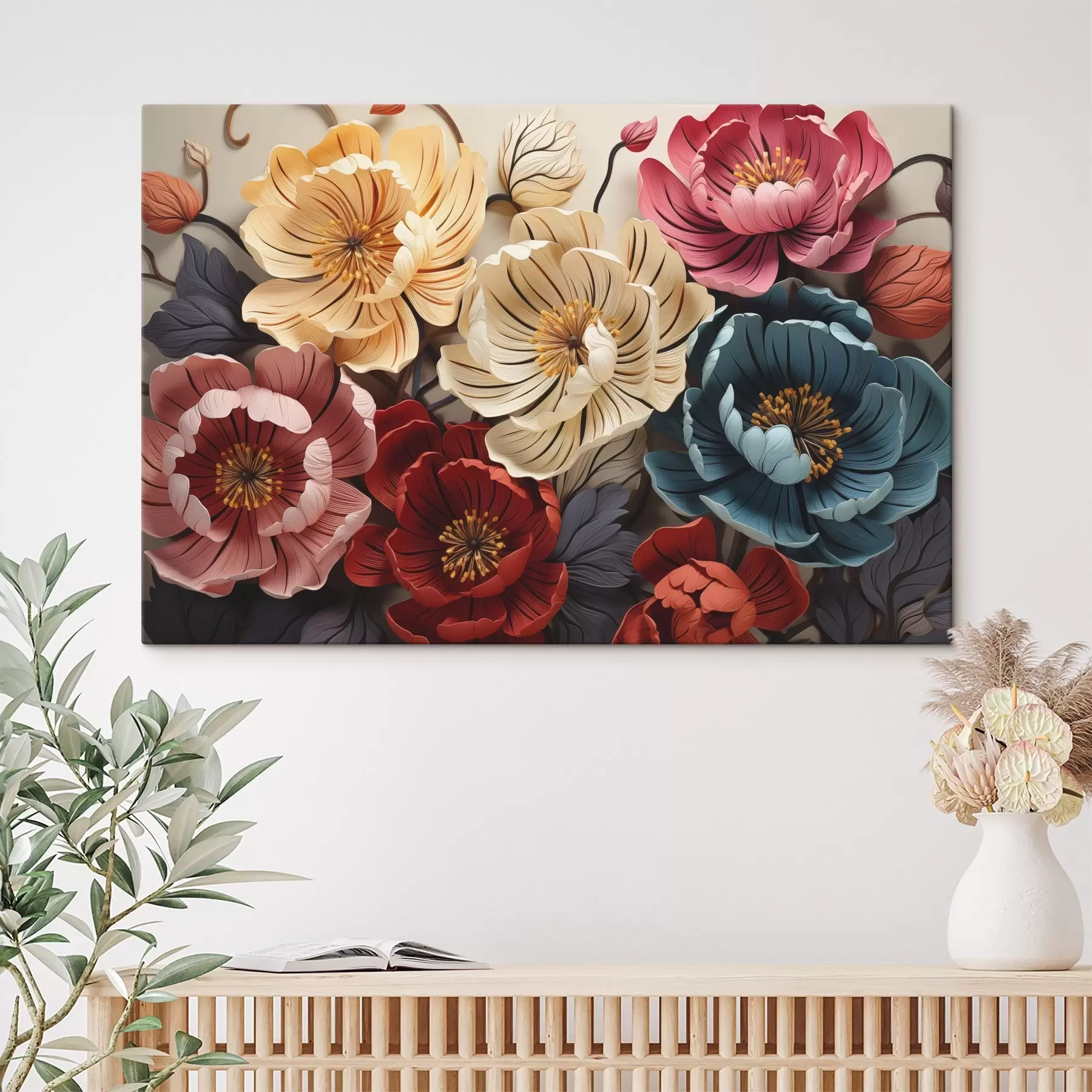 murales de pared Flores brillantes s44375