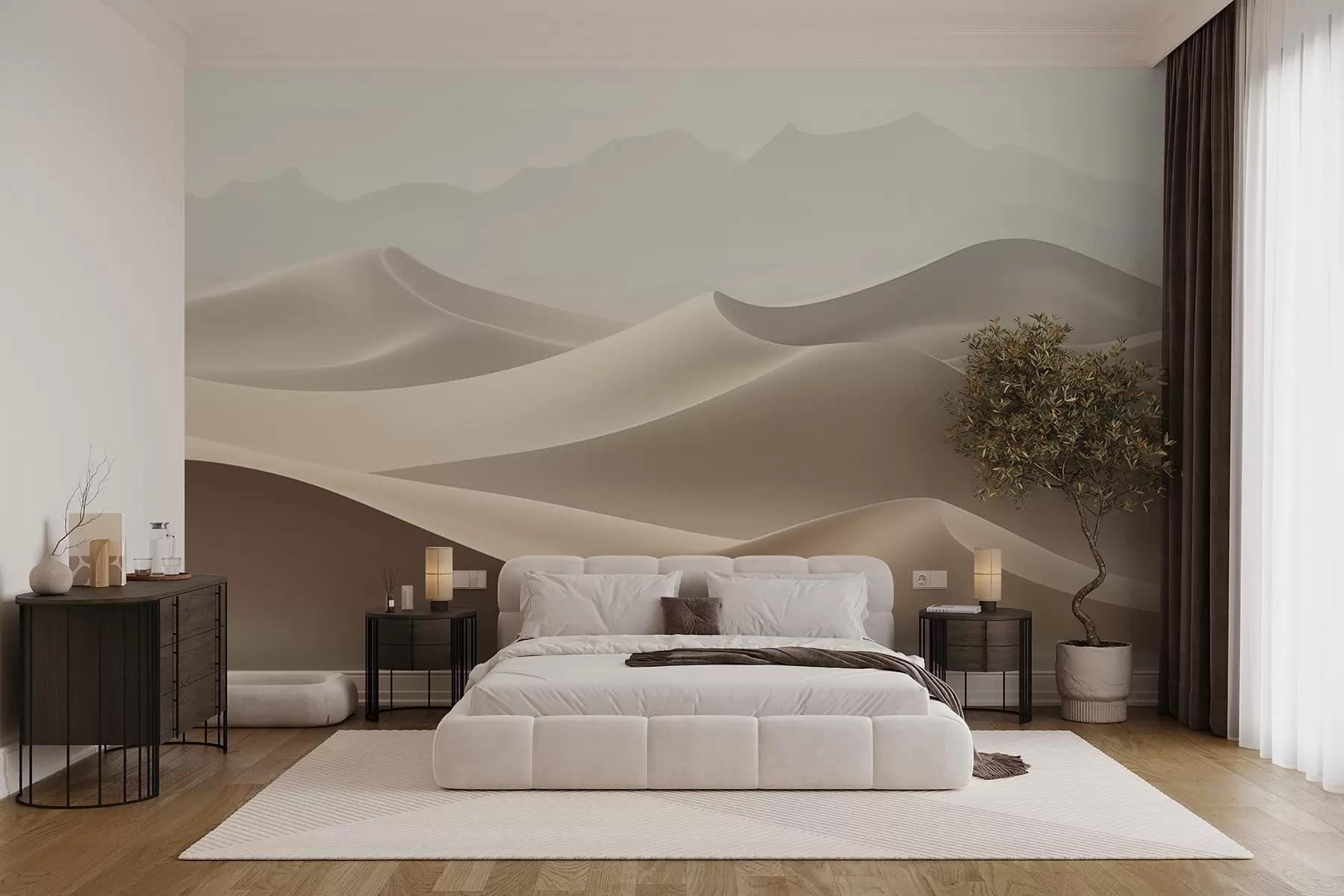 murales de pared Olas de arena del desierto w03920