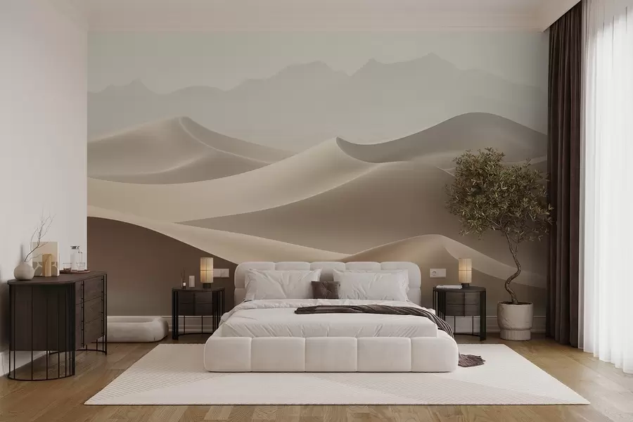murales de pared Olas de arena del desierto w03920