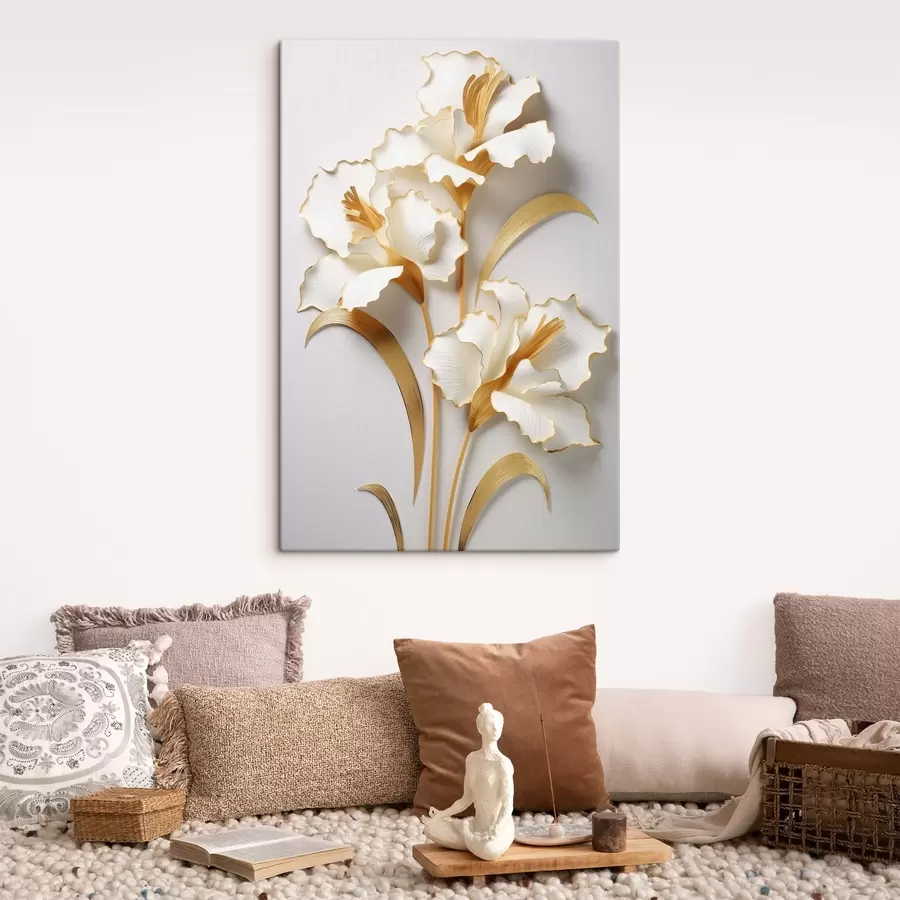 murales de pared Ramo de preciosas flores sobre fondo claro s44389